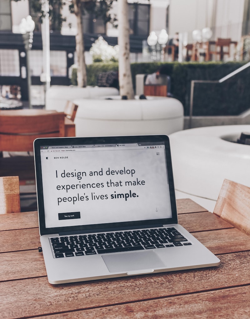 A clean, modern website open on a laptop